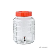 Бутыль 9,3 л стеклянный с пластиковым краном для напитков