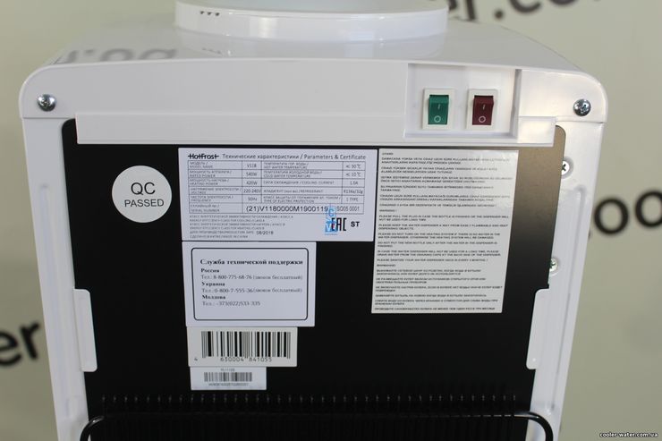Фото13 обзор кулер для воды HotFrost V118 с нагревом и компрессор