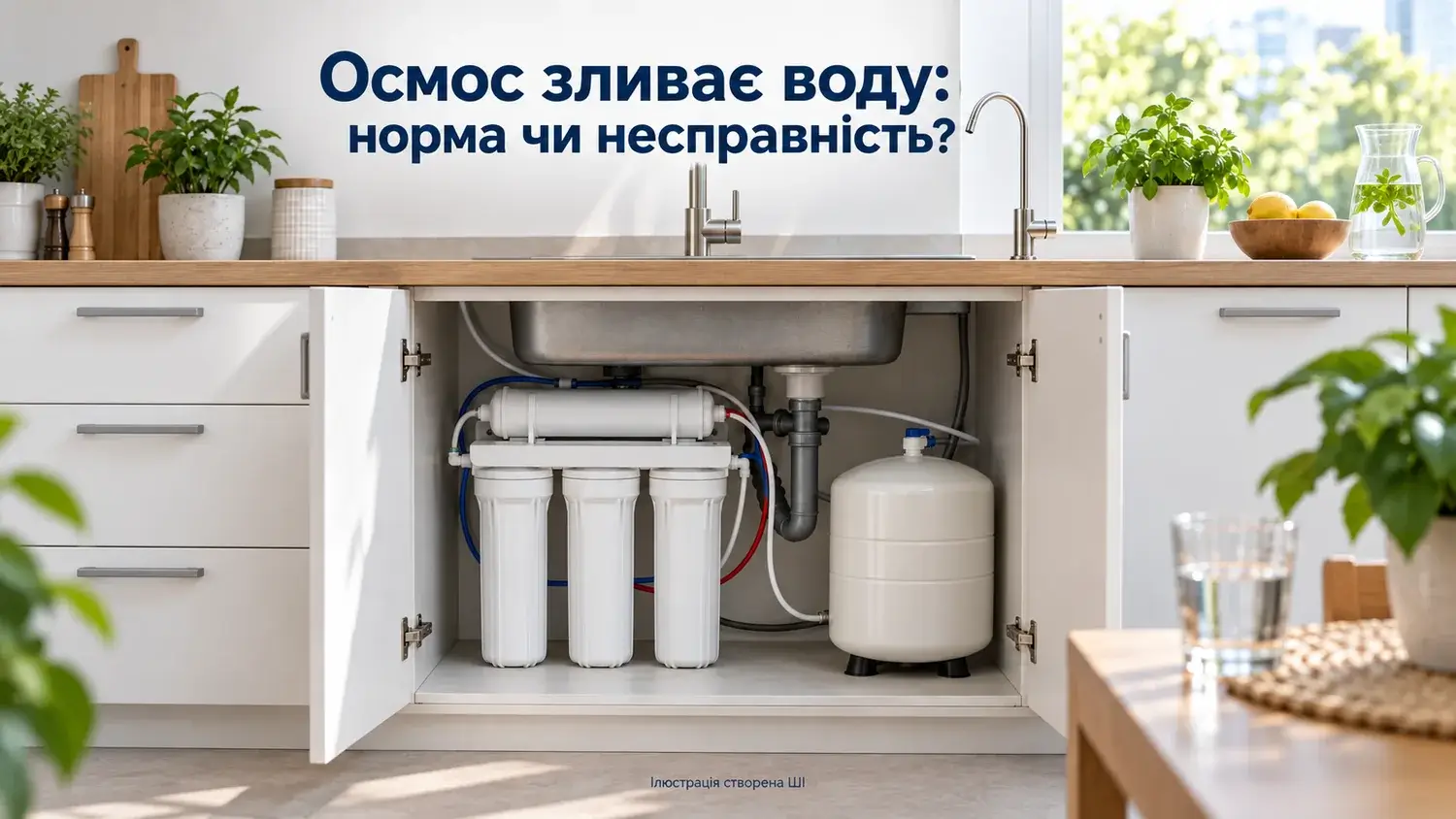 Зворотний осмос постійно зливає воду: норма чи несправність?