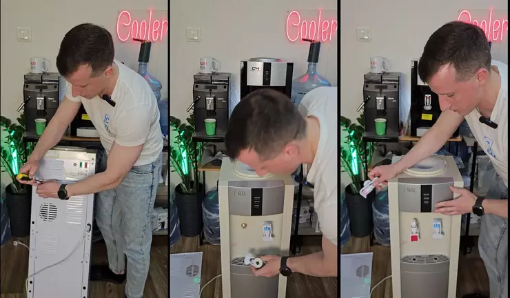 Замена крана кулера воды