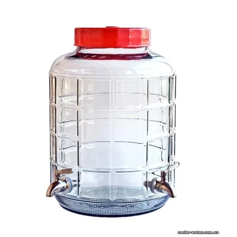 Бутыль стеклянный с двумя кранами