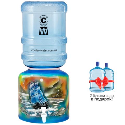 Керамический диспенсер для воды «Парусник Синий»