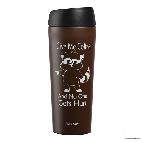 Термочашка ARDESTO Coffee Time Raccoon, 450 мл