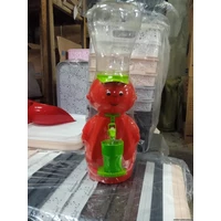 Детский кулер для воды Человечек красный с зелёной чашкой