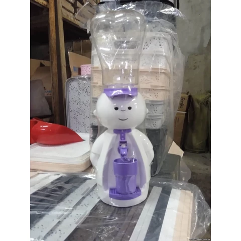 Детский кулер для воды Человечек белый с фиолетовым