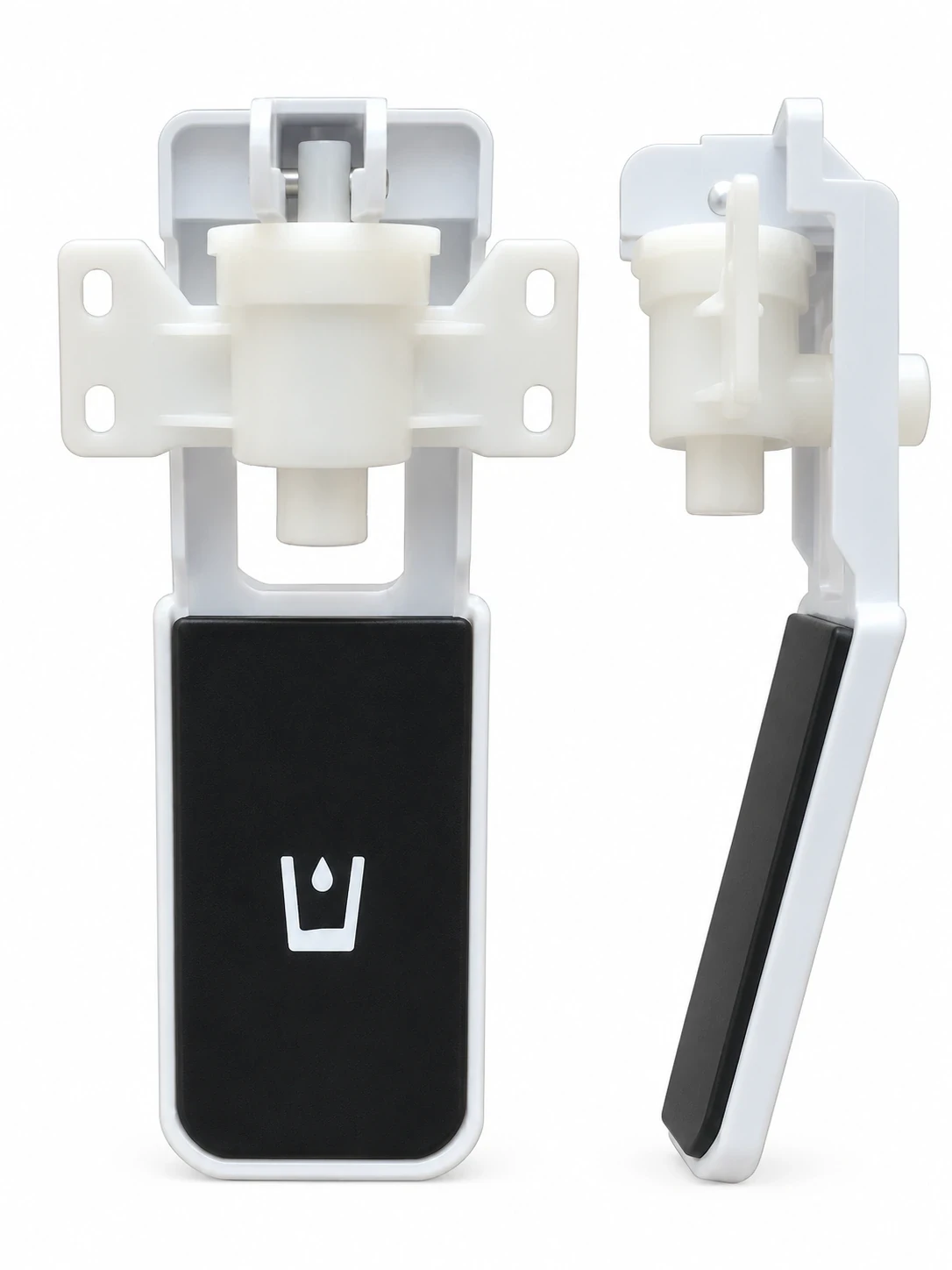 Комплект кранів для кулера води Clover WD-1004T WD-1004S: монтажні вушка та вигляд збоку