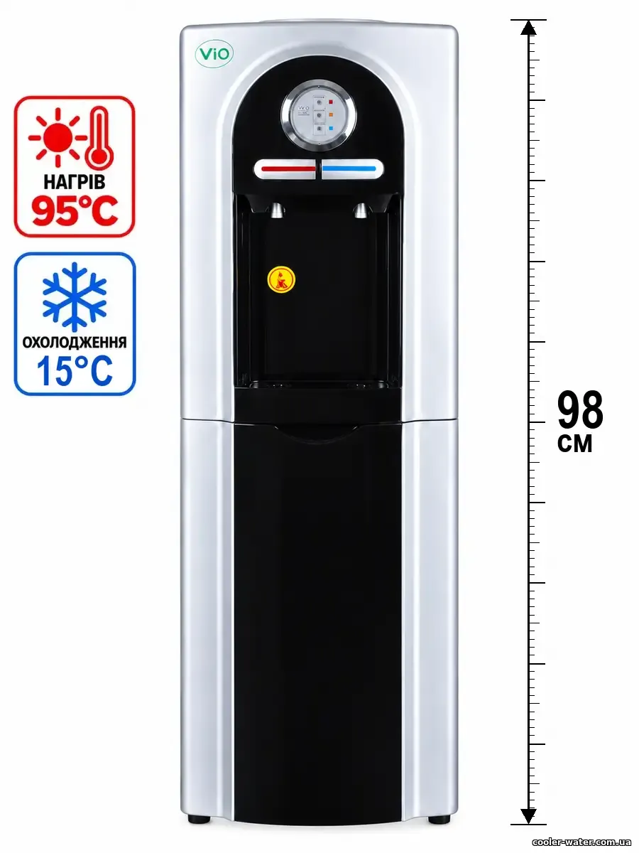 ViO X21-FEC. Головне фото з нагрівом 95 °C, електронним охолодженням 15 °C та висотою 98 см, візуалізація