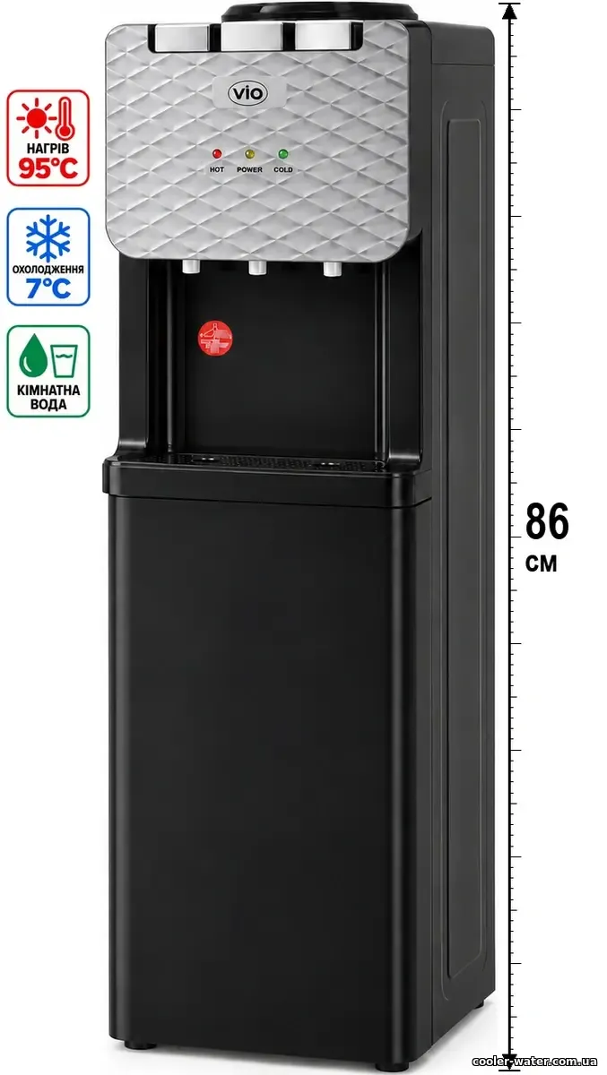 Візуалізація ViO X77-FCC Black, висота корпусу 86 см