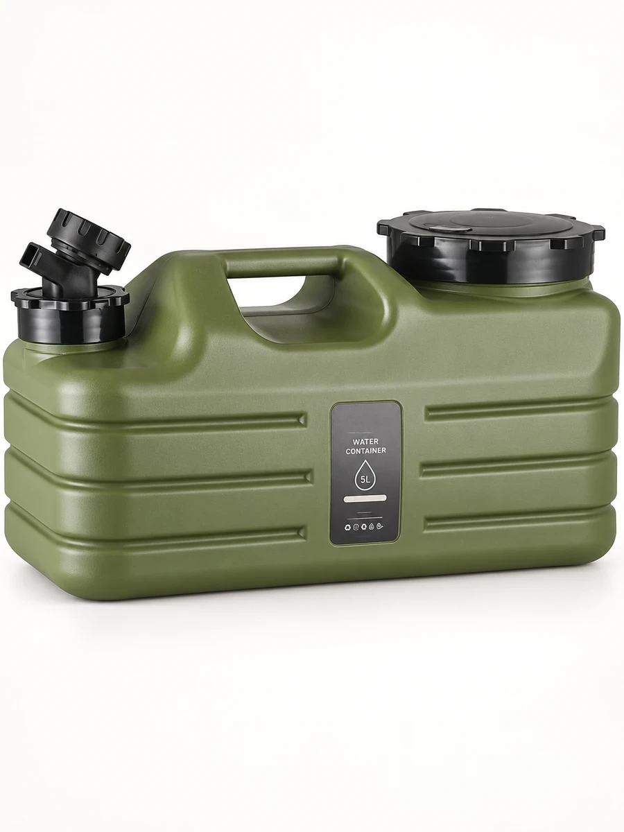 Каністра ViO PET-TG 5L для води 5 л з краном і ручкою, зелена