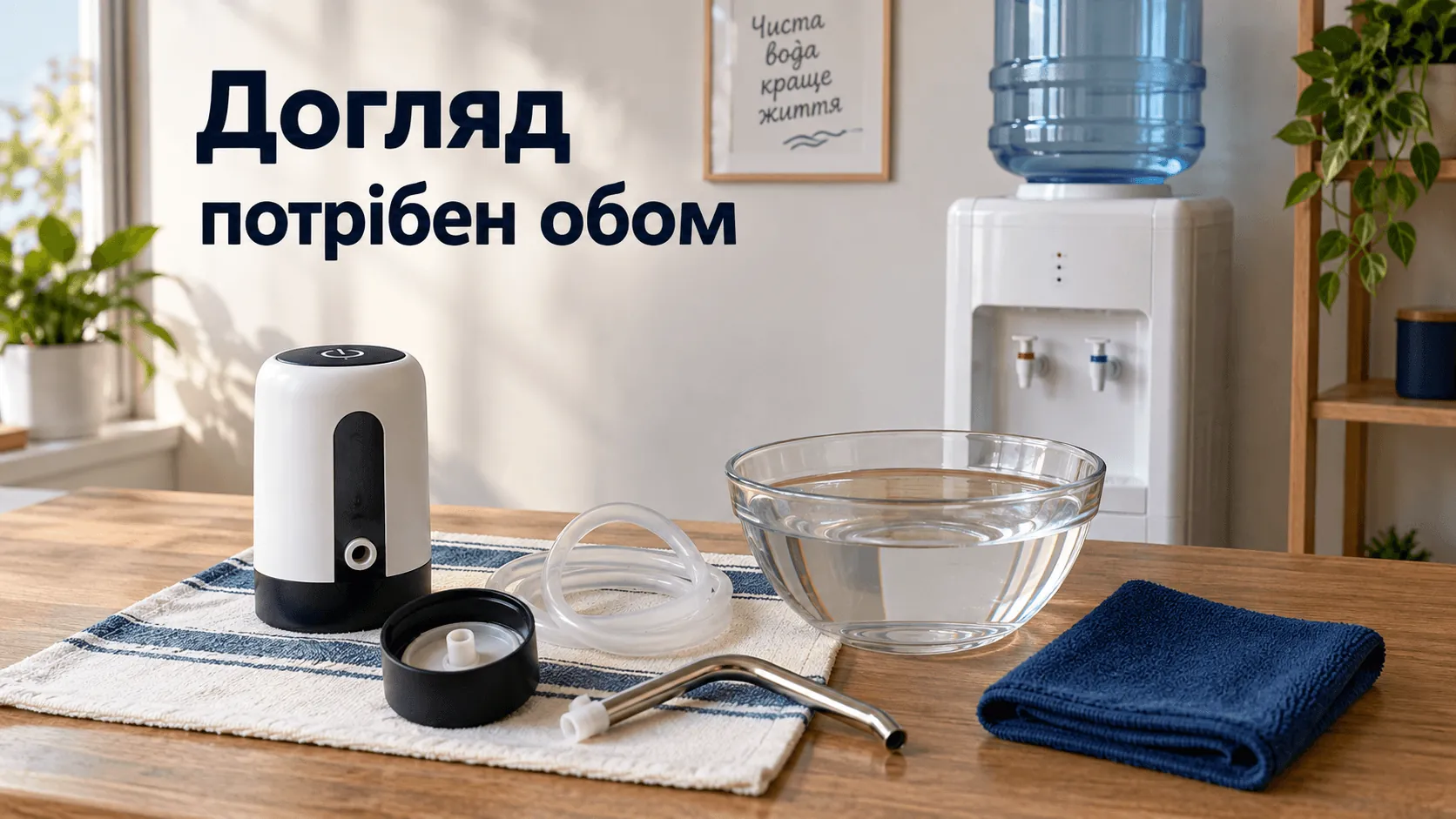 Знімні деталі помпи для очищення та кулер для води