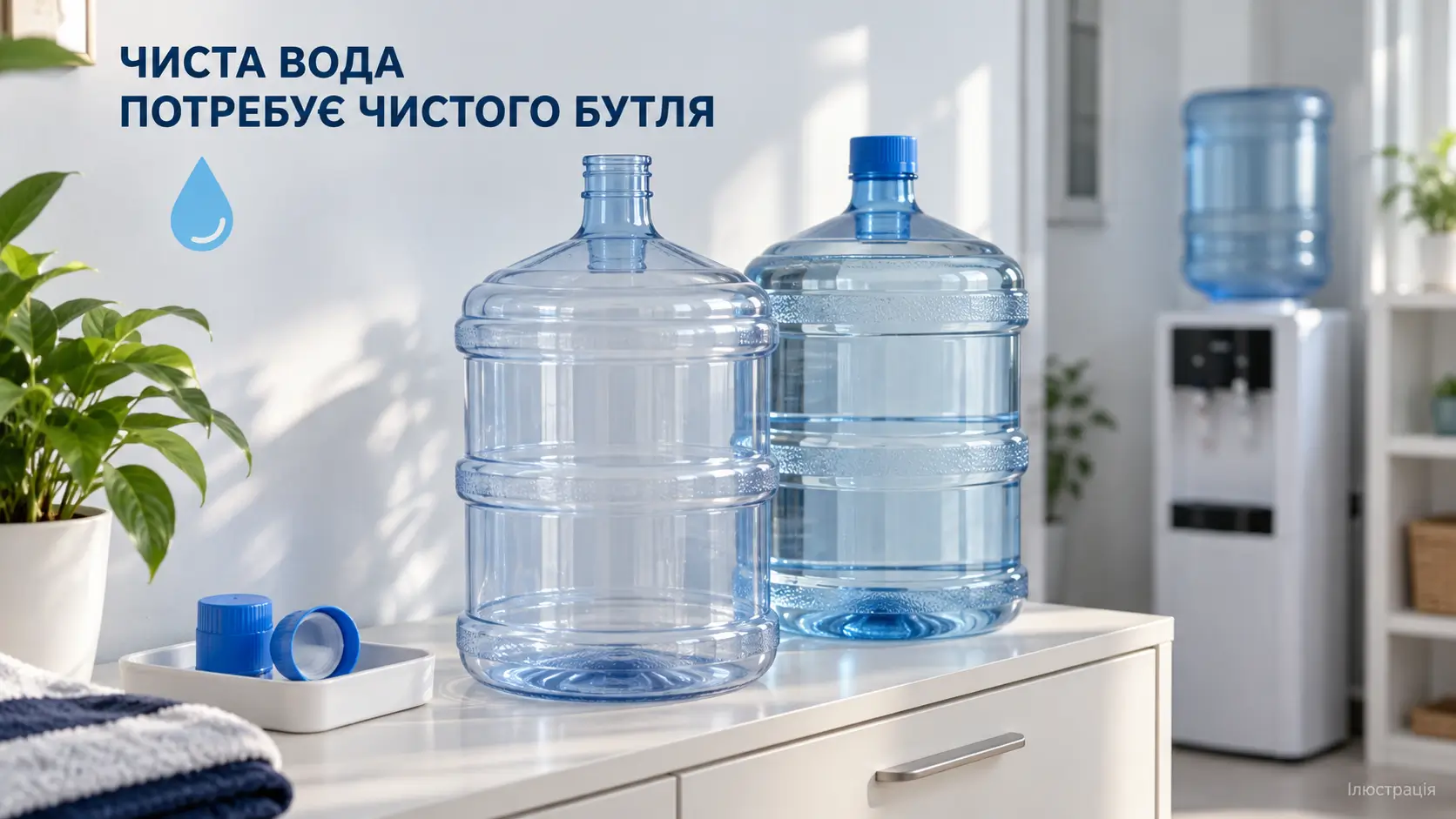 Чиста вода потребує чистого бутля