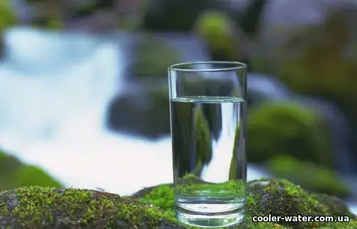 Склянка прозорої води