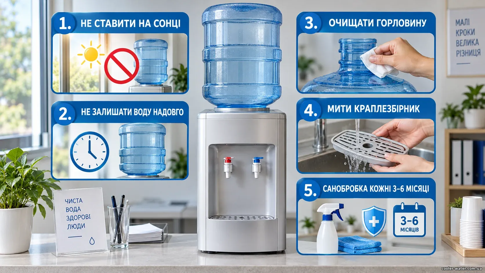 Профілактика зеленого нальоту в кулері для води