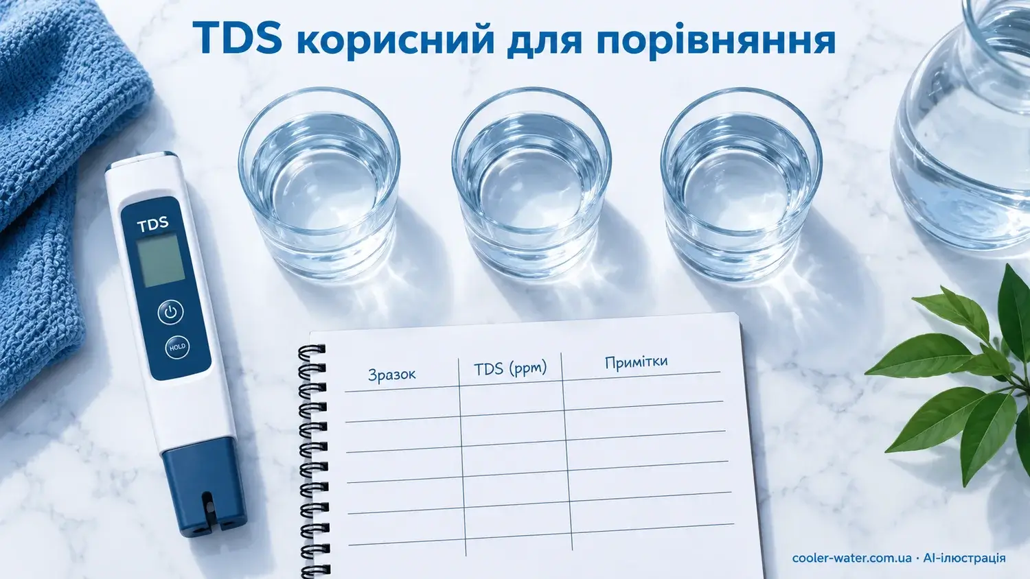 TDS корисний для порівняння