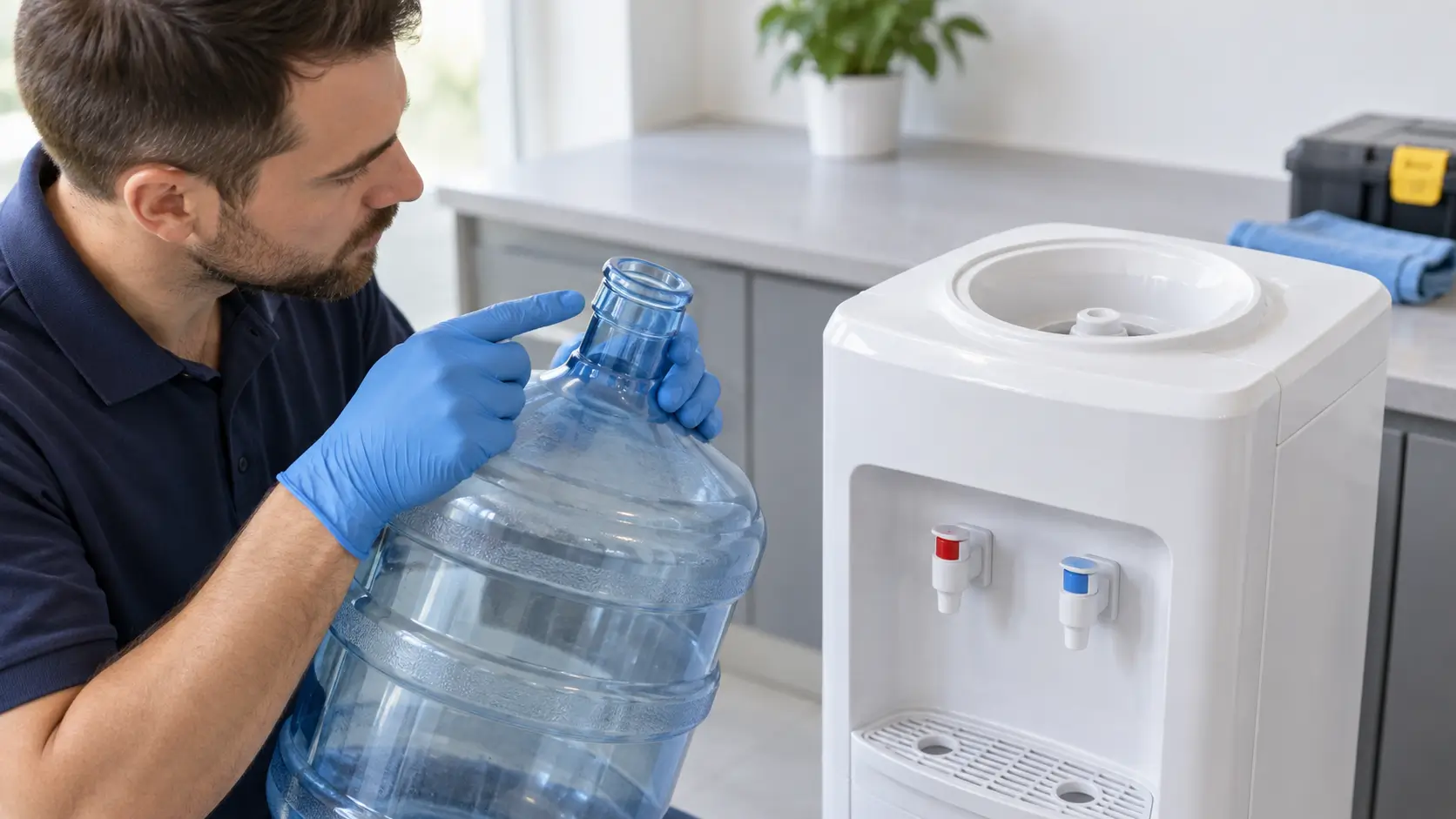 Перевірка бутля та пляшкоприймача кулера для води